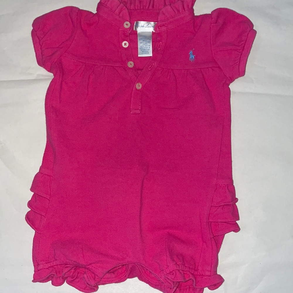Hot pink Ralph Lauren onesie
